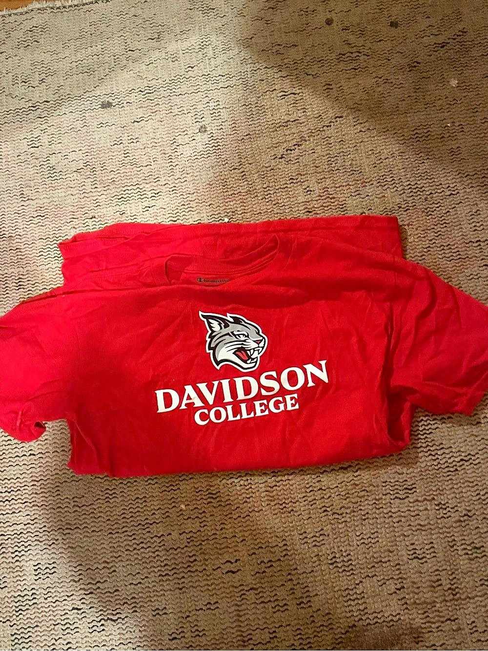 Champion Boys XXL Red Davidson College Tee